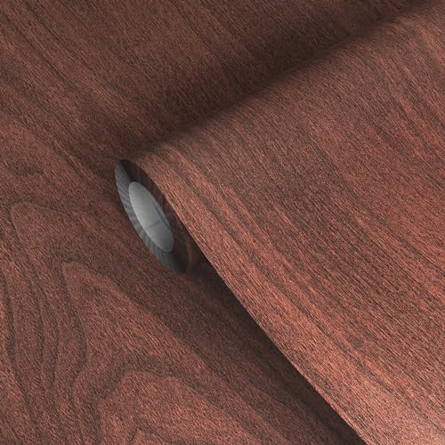 Image of GSCIT Club Cherry Wallpaper, 15.7 inch X 15ft Self Adhesive Wood Grain Repair Tape Patch for Tables, Chairs, Baseboards, Doors, Windows, Floors, Handicraft DIY.