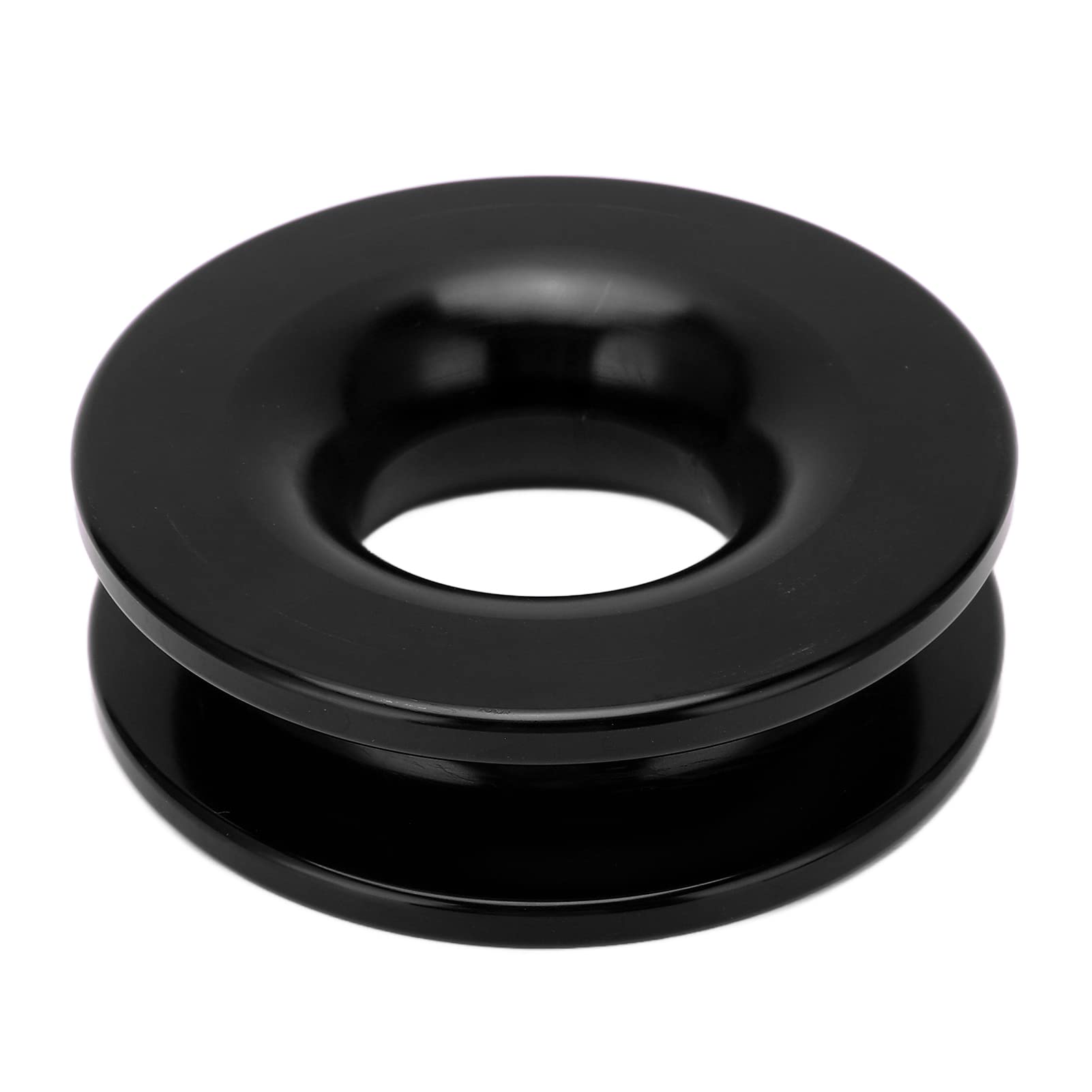 Anneau de Récupération de Treuil, 41000lbs Winch Recovery Ring pour Soft Shackle 7/16in 1/2in, Poulie de Renvoi pour Câble 3/16in 1/4in 3/8in pour VTT UTV 4x4 Camion, Noir