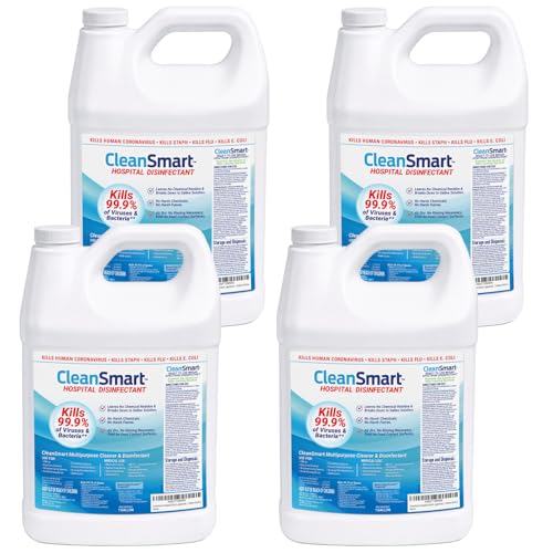 CleanSmart Hospital Grade Disinfectant, Kills 99.9% of Viruses and Bacteria, Hypochlorous Acid Technology, EPA Registered, 4 Gallons (HOCL)