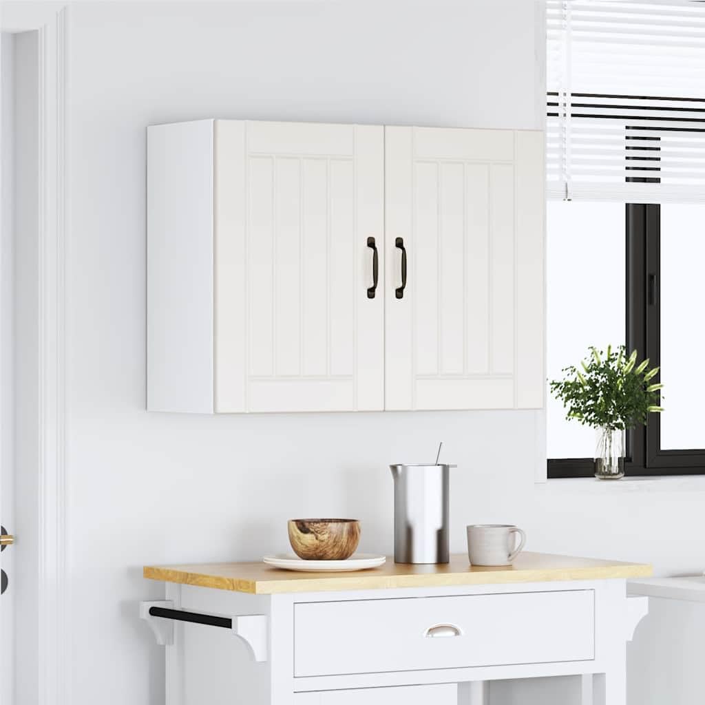 vidaXL Armoire Murale de Cuisine Lucca Blanc Bois d'ingénierie