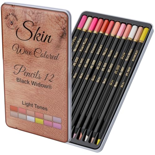 Black Widow Skin Tone Colored Pencils (12 Pack)