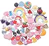 YAKA 50Pieces Mix Flat Backs Resin Embellishments Scrapbooking Supplies DIY Crafts Applique Flatback Embellishments Art Decorations Slime Charms #1