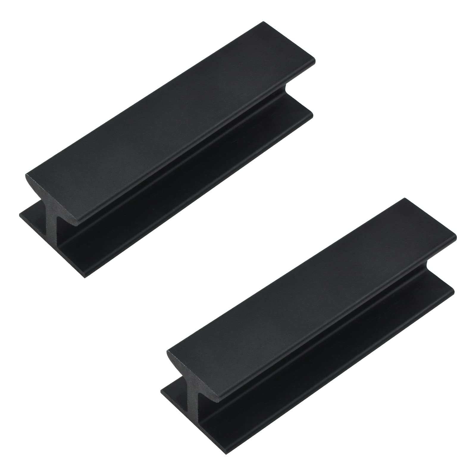 Morobor Matte Black 80Mm/3.14” Self-Stick Instant Cabinet Drawer Pulls, 2Pcs Aluminum Alloy Self-Stick Push Pull Handles Helper Cabinet Door Window Drawer Auxiliary Pulls（Black