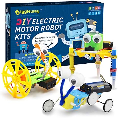 Giggleway Electric Motor Robotic Science Kits, DIY STEM Toys for Kids, Building Science Experiment Kits for Boys and Girls-Doodling, Balance Car, Reptile Robot (3 Kits)