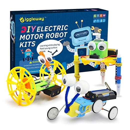 Giggleway Electric Motor Robotic Science Kits, DIY STEM Toys for kids, Building Science Experiment Kits for Boys and Girls-Doodling, Balance Car, Reptile Robot (3 kits)