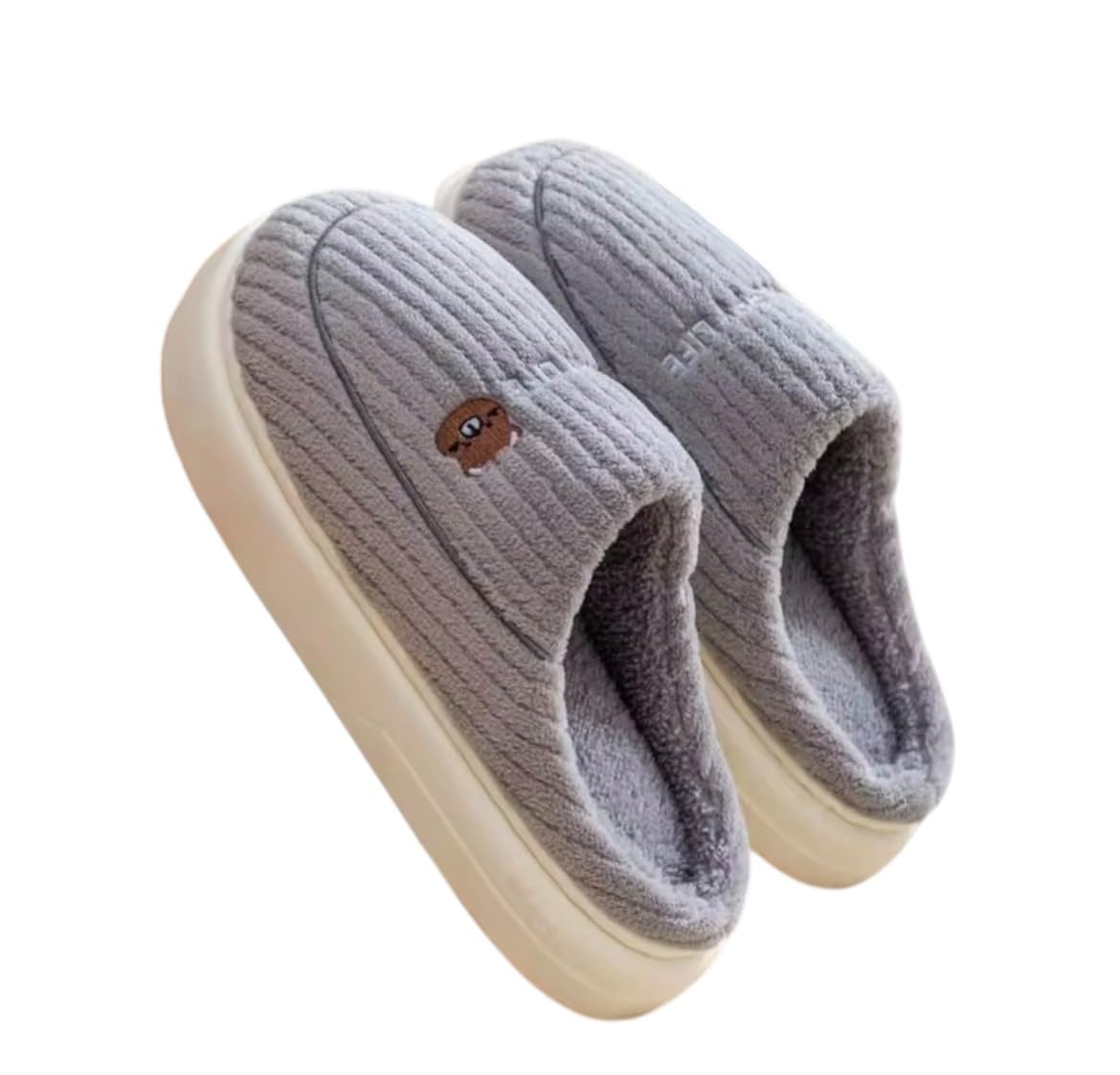shoemusq Winter Warm Slippers for Men & Women | Soft Fluffy Furry Slides for Home & Bedroom | Plush Indoor Slippers for Boys, Girls & Adults | Stylish Footwear (1 Pair, Size-4 to 10, Multicolor)-picture-10