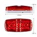 ACUMSTE 7ps Red +6ps Amber 12V Double Bullseye Side Marker Lights 10 LED Trailer Marker Lights Bulls Tiger Eye Amber Trailer Clearance Light for RV, Trailers, Campers.4''x2'' (7 red +6 amber)