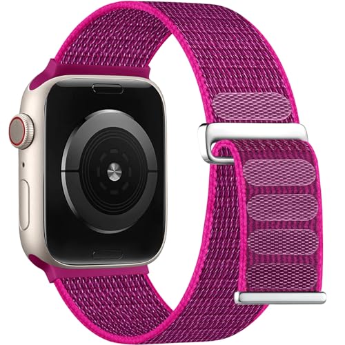 Sport Nylon Loop Bands Compatible with Apple Watch Band 44mm 40mm 41mm 45mm 38mm 42mm 49mm for Men Women, Soft Adjustable Breathable Braided Wristbands for iWatch Series 9 8 7 6 5 4 3 2 1 Ul