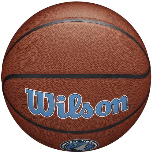 Image of Wilson NBA Minnesota Timberwolves PureFeel Basketball - Size 7, 29.5 inch