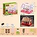 EXBEPE Kids Plant Growing Kit Greenhouse Growing Set Terrarium Kit Kids Science Educational DIY Plant Gardening Toy, Living Greenhouse with Solar Panel, Indoor Gardening Kit