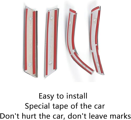 Miniatura 6 de KELEIMAI Accesorios de coche para Ford Explorer 2020 2021 2022 2023 Cubierta de tira de espejo retrovisor exterior (estilo fibra de carbono) ABS 4