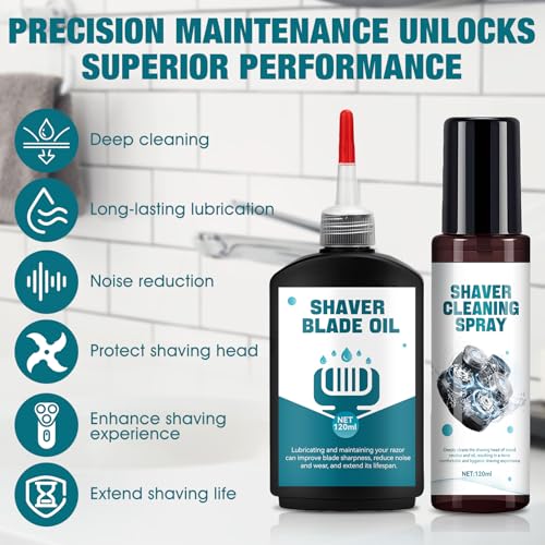 Shaver Cleaning Solution - Deep Clean & Lubricate Shavers