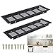 AFASOES 2 Pcs Rejilla Negra Ventilacion 250x80x15mm Rejilla Ventilacion Aluminio Rejilla Ventilacion Rectangular Rejilla Grande Metalica Pared Ventilacion rejilla de Leña de chimenea + 8 Pcs Tornillos