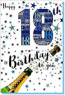 Birthday Card for Eighteen (18) Year Old Boy - Free 1st Class Post (UK)