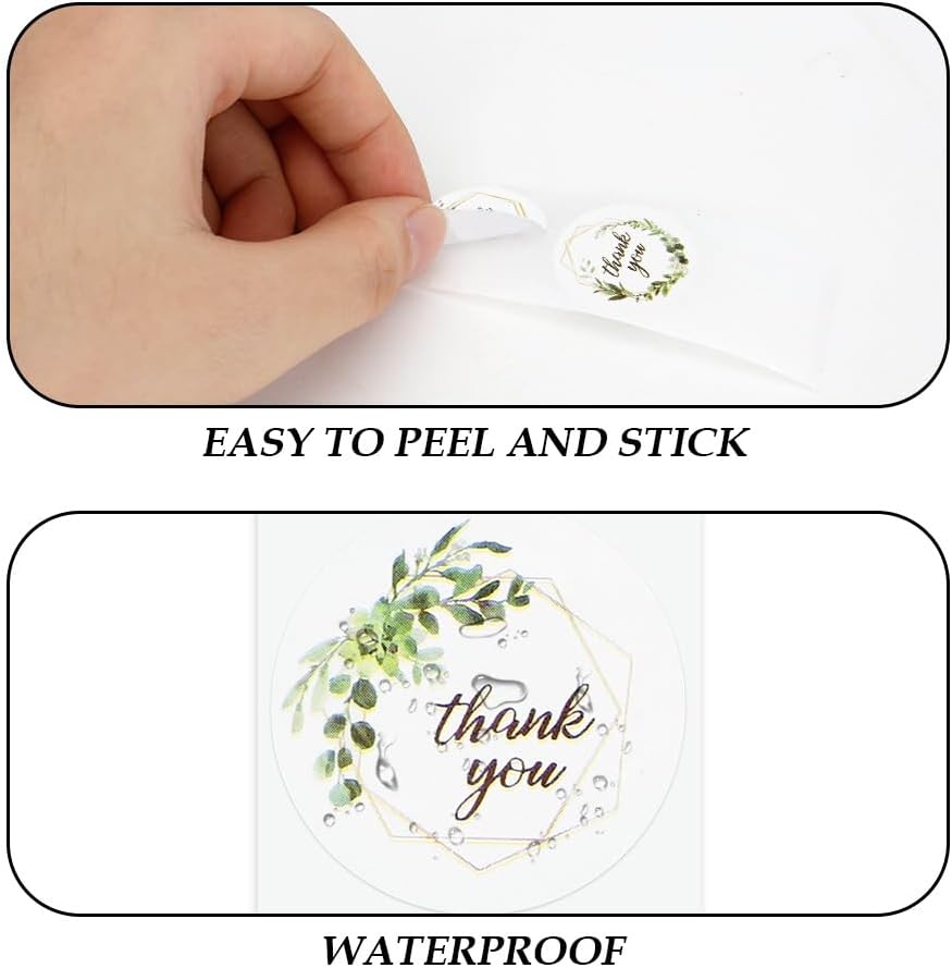Thank You Stickers, 500Pcs Round Thank You Stickers for Small Business, 1 Inch Self-Adhesive Waterproof Labels for Orders, Handmade Goods, Greeting Cards, Gift Wraps, Gift Bags, Boxes, Envelope Seals - Image 4