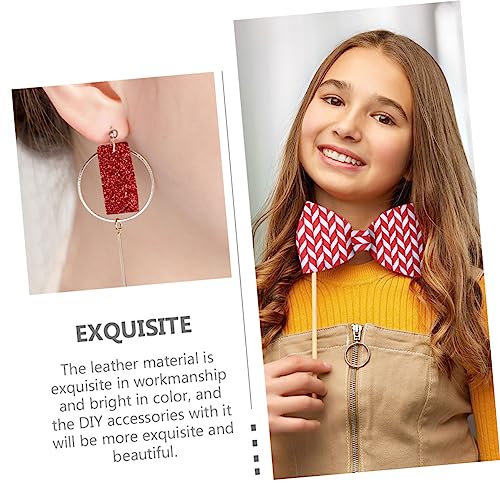 CORHAD 12 Pçs Folha De Natal Brincos De Joias De Couro Folha De Couro Decoração De Natal Folha De Co