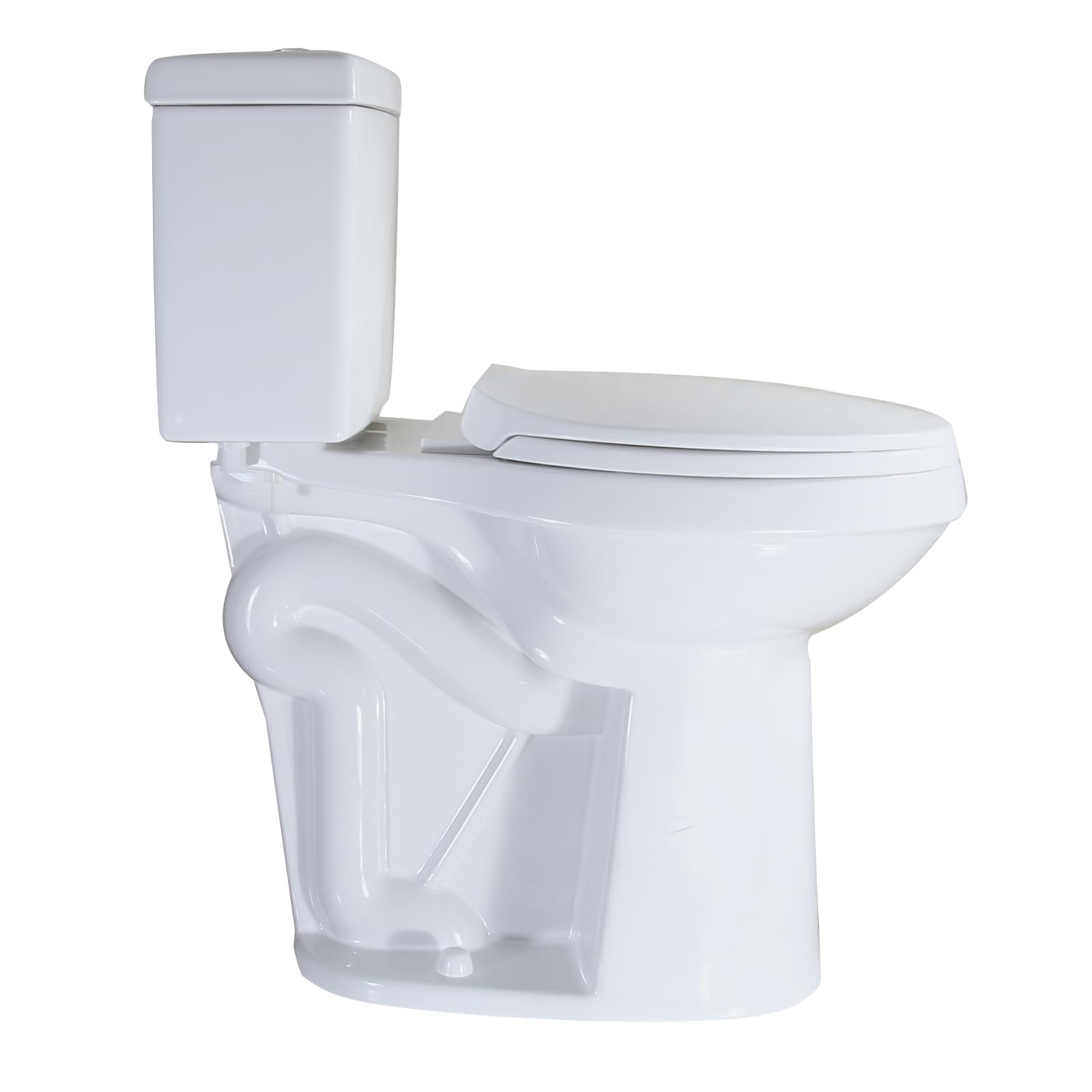 21-Inch Tall Two Piece Toilet, Soft Close Seat, Dual Flush
