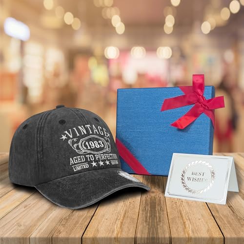 Image of 1926-1996 Birthday Gifts for Men Women,Personalized 30th-100th Birthday Ideas Gift,Parents Vintage Hat