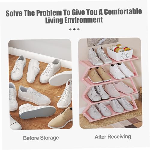 Étagère à chaussures à 4 niveaux robuste et simple à installer