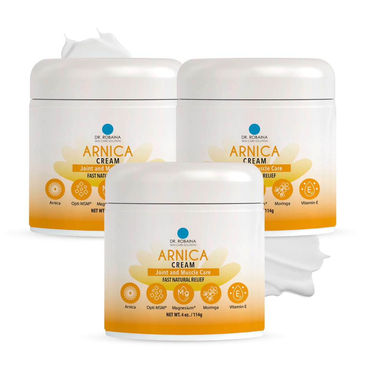 Dr. Robaina Arnica Bruise Fast Relief Cream with Natural Ingredients – Moisturizer for Bruises on Arms, Legs, and Hands | 4 oz