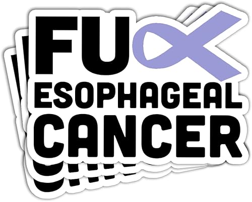 (3 pulgadas - 3 piezas) Fuck Esofágico Cáncer Pegatina de bígaro Cinta de bígaro Concientización sobre el cáncer de esófago Tabaco Alcohol Etiqueta