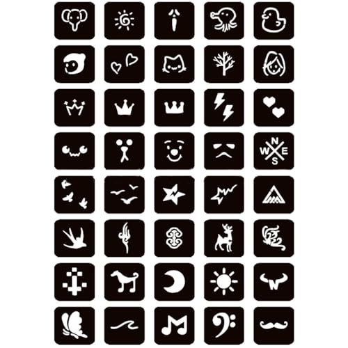 Moricher SZ-0906-09 Temporary Tattoo Kits 5 Inks 102 Stencils, Henna Tattoo Kit thumb #6
