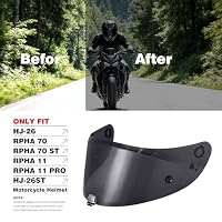 VCOROS Motorradhelm Visier für Rpha 70/Rpha 11/HJ-26 Helmvisier – Ansicht 3
