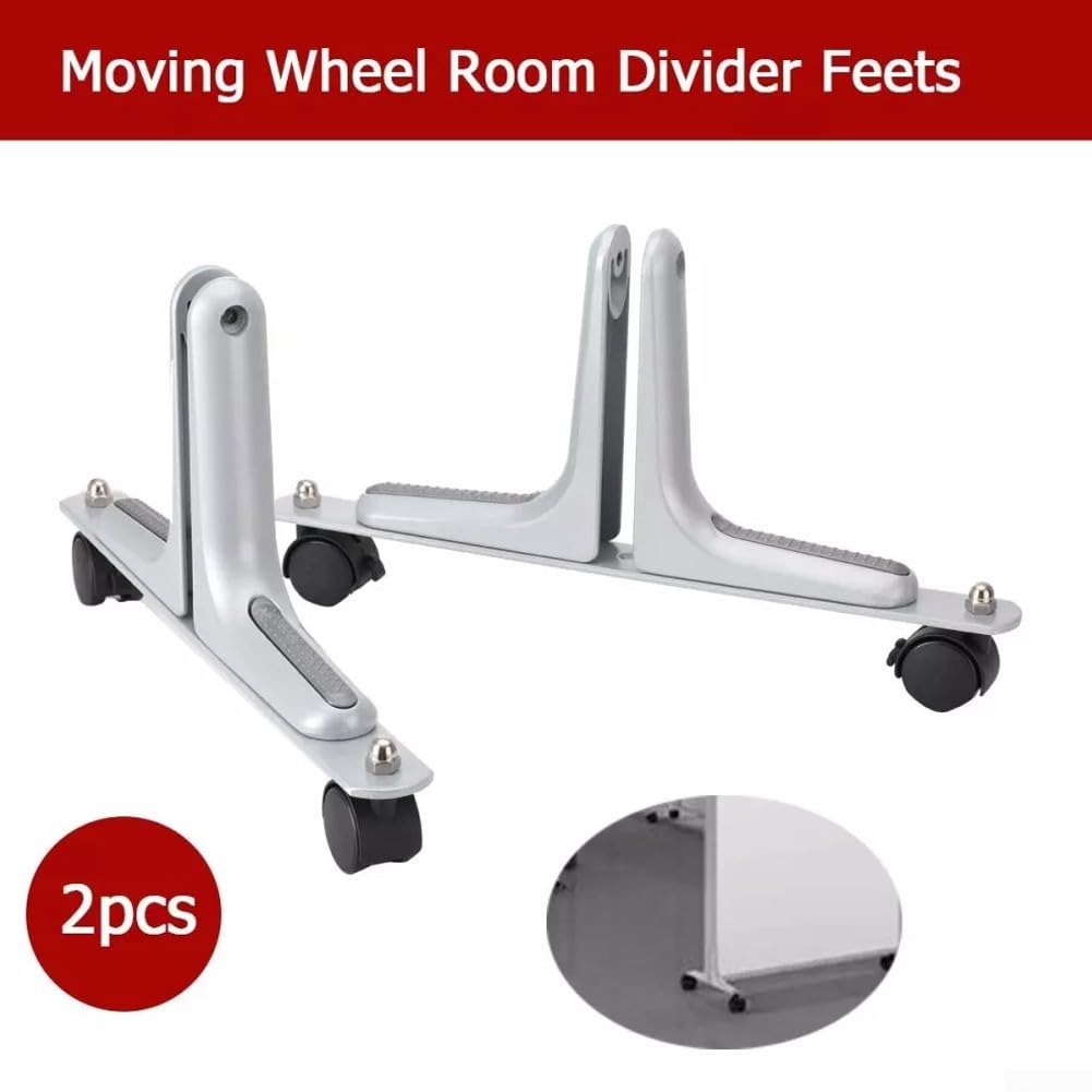 2Pcs Privacy Screen stand Piedi Titolare In Lega di Alluminio Schermi Privacy Divisore Partizione Ruota Mobile Per Hotel Home Office