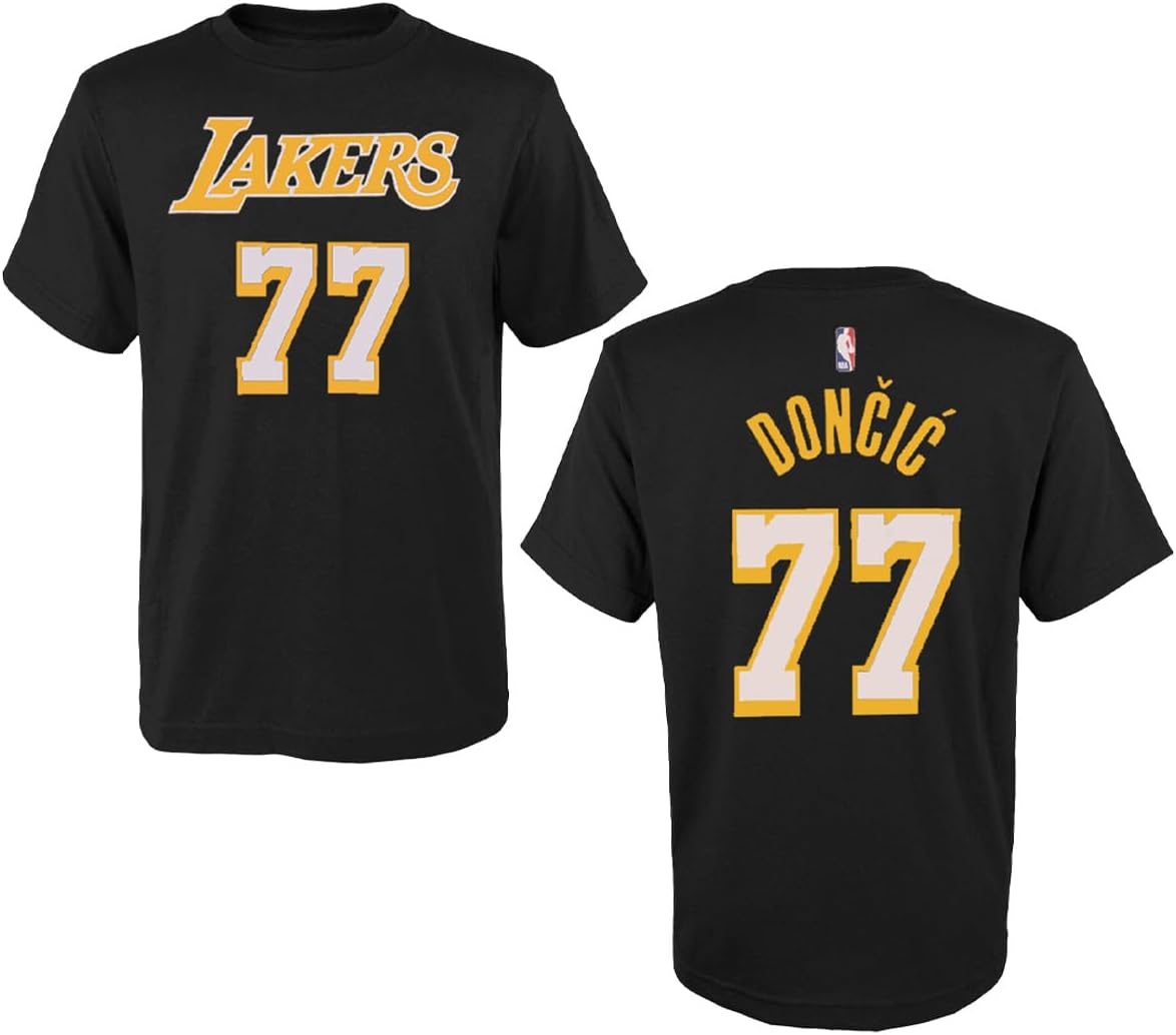 Outerstuff Luka Doncic Los Angeles Lakers #77 Kids Boys 4-7 Size Player Name & Number T-Shirt