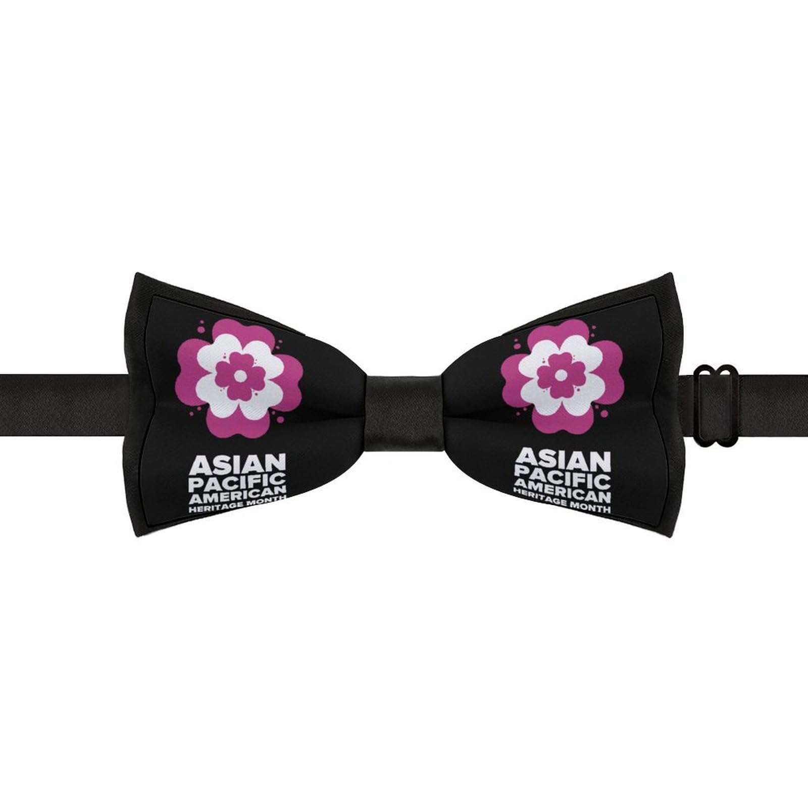 GoasNei Asian American And Pacific Islander Heritage Month Bow Tie for Men Adjustable Necktie Funny Tie Neck Ties for Weddings Party