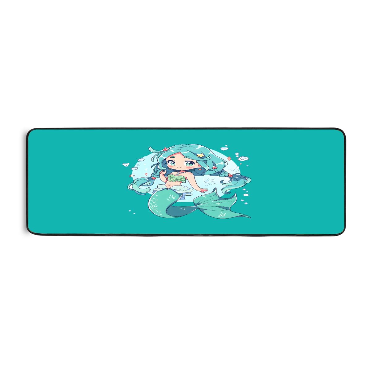Tapis de cuisine sirène ocean 183x61cm antidérapant et lavable