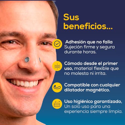 Miniatura 4 de Tiras Nasales Magnéticas Recambios – 60 Adhesivos Transparentes Hipoalergénicos para 30 Días – Parches Antironquidos Compatibles con Tira Nasal Magnética, Respiración Nasal Mejorada - HerboAhorro ®