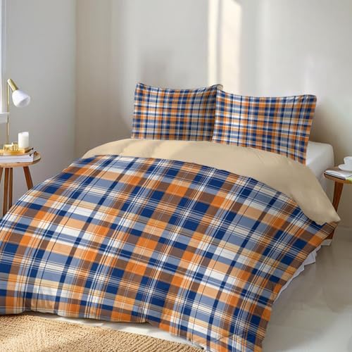 Housse de couette géométrique microfibre à fermeture éclair pour en finir avec le lit froissé - 3