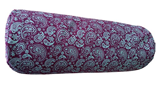 Tvamm-Lifestyle Coussin de yoga spécial 65 x Ø 22 cm, rempli d'écorces de sarrasin (Tushar deva)
