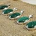 Echmeck Sterling Silver 925 Natural Oval Green Malachite 15x20mm Small Handmade Pendant Necklace 16+2 inches Chain