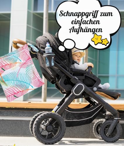 TRASUN Wetbag Kindergarten Nasstasche Windel Taschen Schwimmsachen Nassbeutel Nasse und Trocken Wickeltasche 2er Wasserdicht Waschbar… – Ansicht 5