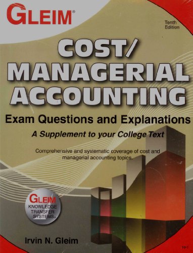 Cost/Managerial Accounting Exam Questions and E... 1581949308 Book Cover