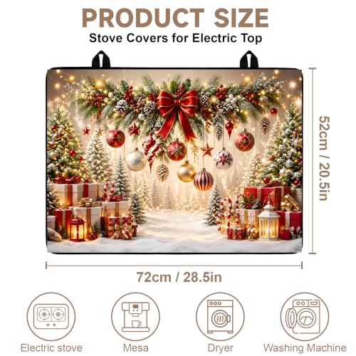 Image of Stove Top Cover for Electric Stove: 28''x20'' Stove Cover Elevate Your Kitchen Reliable Heat Protection,Non-Slip Kitchen Decor (Glam)