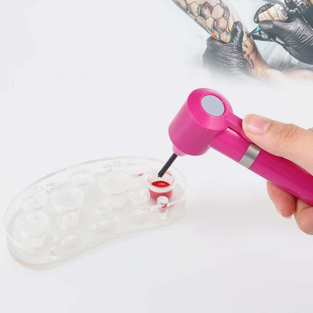 Electric Tattoo Pigment Mixer with Tattoo Ink Pigment Mixer Sticks (PINK), Pink Mixer - Image 2