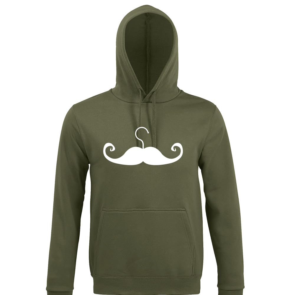 Wąsy wieszak na ubrania dla mężczyzn z kapturem bluza z kapturem, wojsko, 4XL