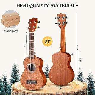 CAHAYA Soprano Ukulele for Beginner: 21 Inch Ukulele Kit Starter with Carrying Bag, Shoulder Strap, Fretboard Stickers, for Both Adults and Kids in Mahogany CY0335 - Les Beatles, Paul McCartney, John Lennon, RIngo Starr, George Harrison CAHAYA Soprano Ukulele for Beginner: 21 Inch Ukulele Kit Starter with Carrying Bag, Shoulder Strap, Fretboard Stickers, for Both Adults and Kids in Mahogany CY0335 – Image 3