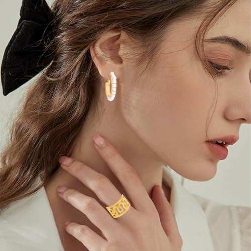 Image of NEWITIN 69 Pieces Gold Jewelry Set for Women Fashion Costume Jewelry Gold Plated Necklace Bracelet Earrings Set for Women