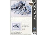Dimensions Cat Blanket Counted Cross Stitch Kit for Beginners, 14 Count White Aida Cloth, 10'' x 8''