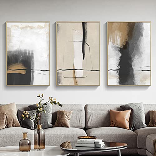 Aquarelle contemporaine abstraite pour sublimer le design épuré d'un salon chic
