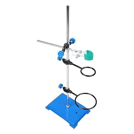 EXCLUZO Lab Metal Support Stand, Lightweight Convenient to Use Practical to Use Laboratory Iron Stand Sturdy Structure for Experiment