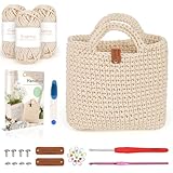 Coopay Kit de crochet pour débutants, sac avec crochet de 4,5 mm, instructions (français...