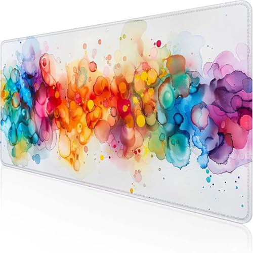 Llama Alfombrilla Ratón (1000 x 500 mm) Alfombrilla Escritorio Azul Mouse Pad con Bordes Cosidos Impermeable Base de Goma Antideslizante Tapete Rato Escritorio para Accesorios de Oficina, Regalo S-1