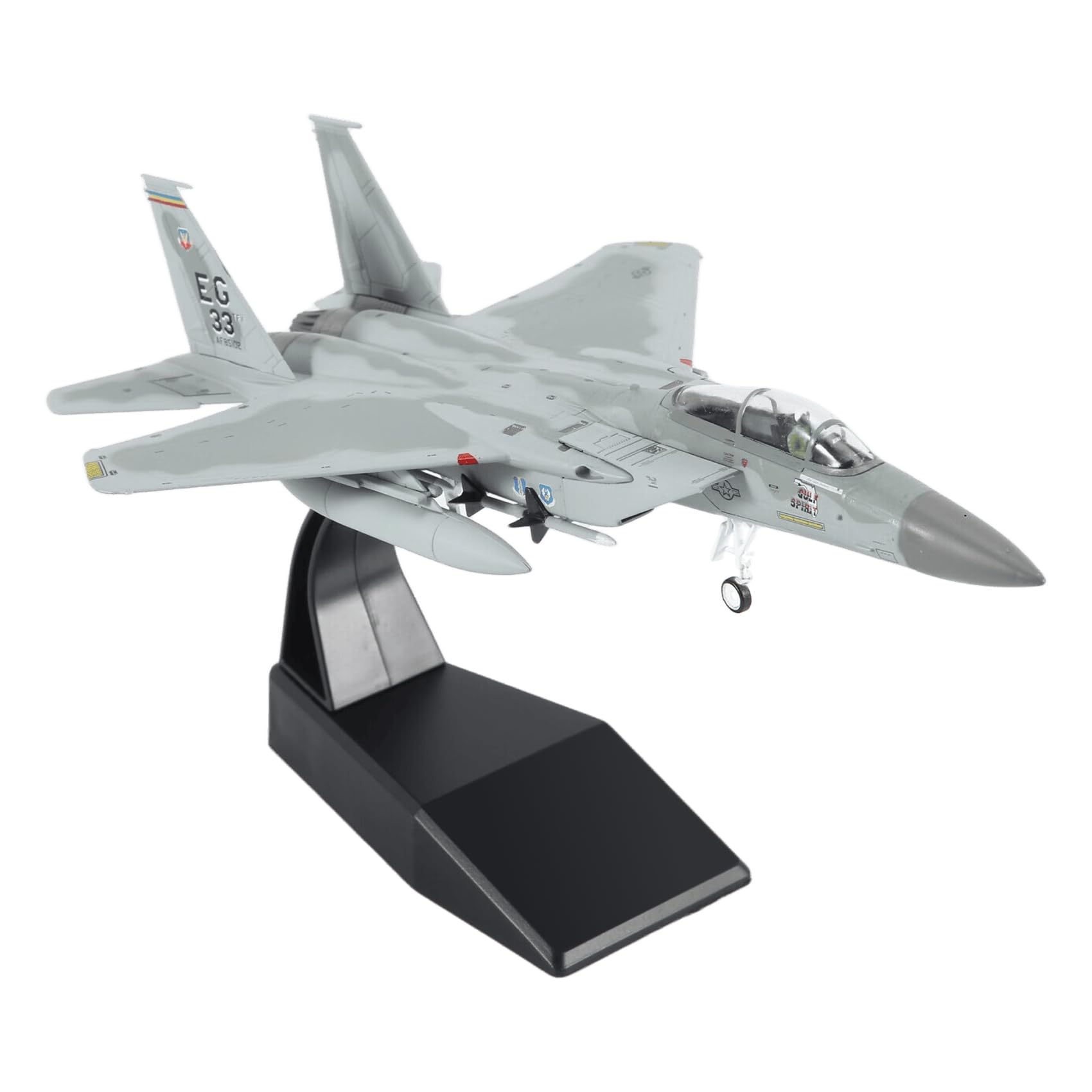 Jevina 1/100 Échelle moulée sous Pression Avion F15 American Navy Avion Modèle pour Collection Cadeau Maison Salon