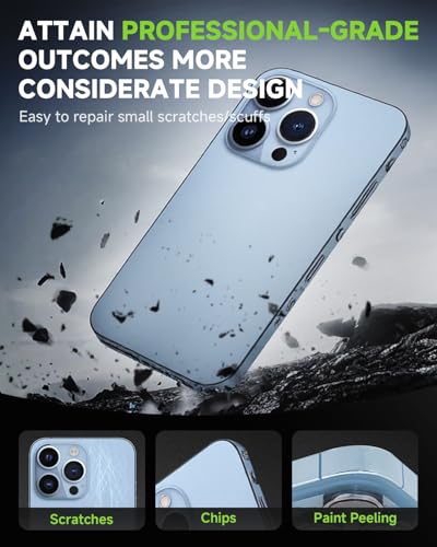 Black Titanium SP92 Touch Up Paint Pen for iPhone 15 Pro/15 Pro Max - Exact Color Match for Frame Scratches, Quick-Dry Scratch Repair Kit with Replacement Tip, Easy Brush-On Application