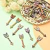 DanLingJewelry 100Pcs Random Wooden Crafts Cutouts - Colorful Wood Arrow Charms DIY Home Decor Crafting Art #3
